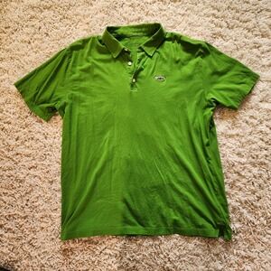 Patagonia Mens‎ Green Trout Logo Short Sleeve Polo Shirt